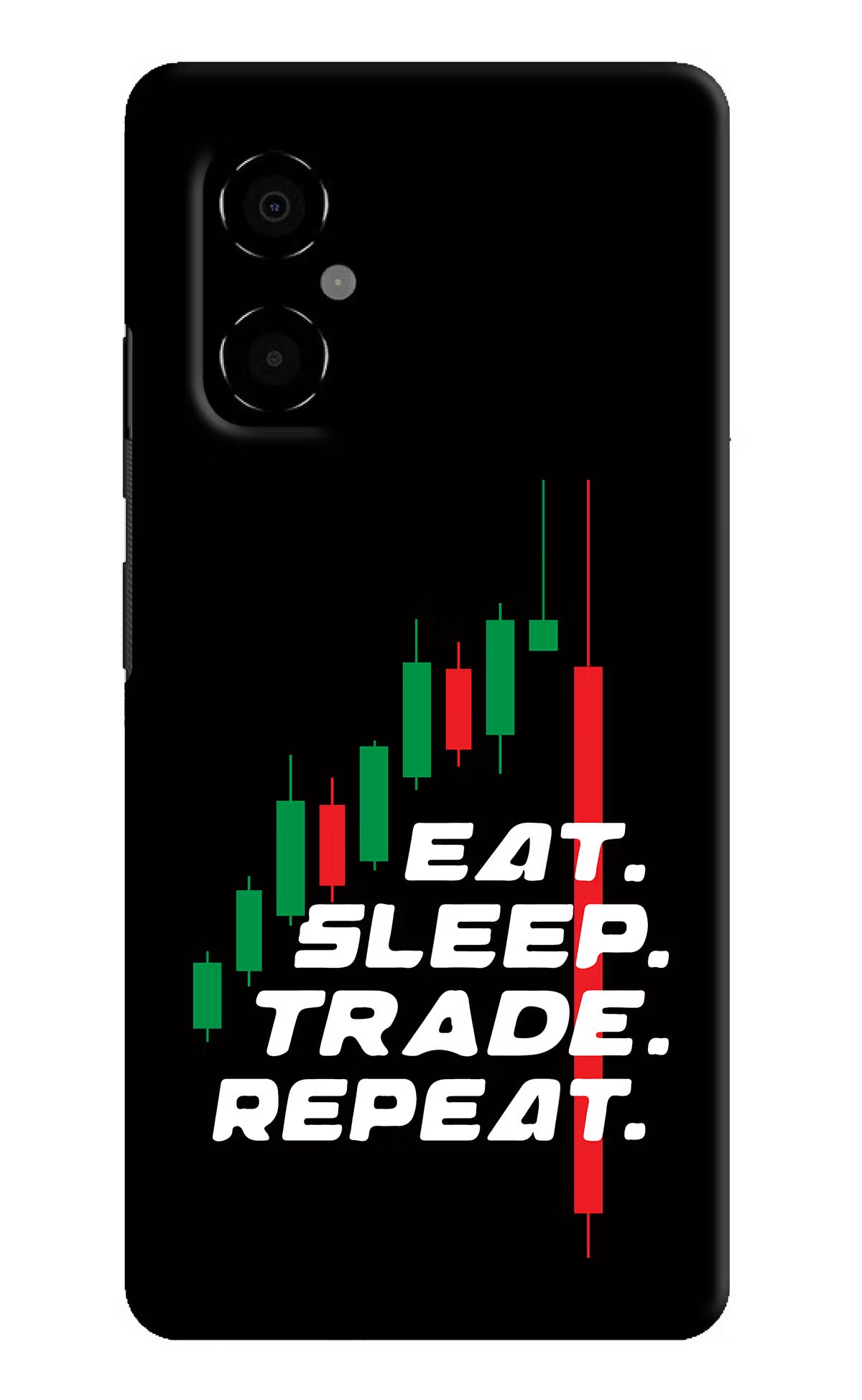 Eat Sleep Trade Repeat Poco M4 5G Hard Case Back Cover by Casekaro