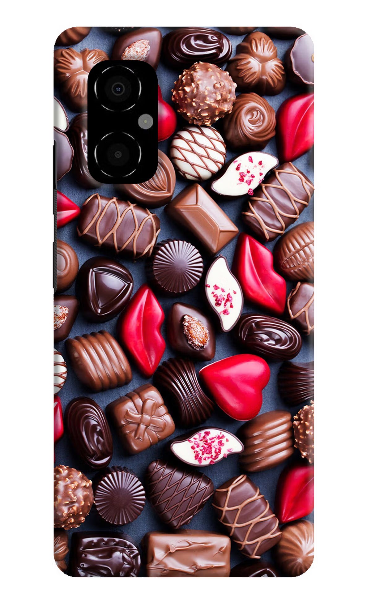 Chocolates Poco M4 5G Hard Case Back Cover by Casekaro