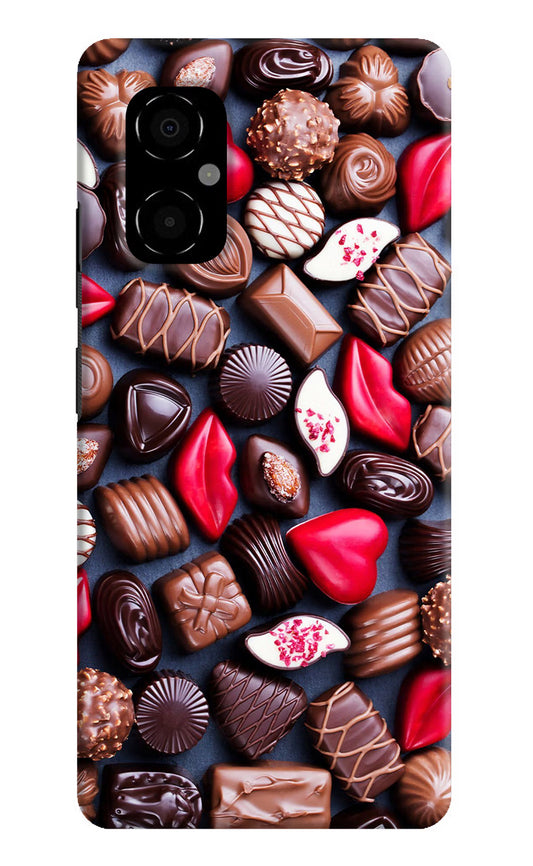 Chocolates Poco M4 5G Hard Case Back Cover by Casekaro
