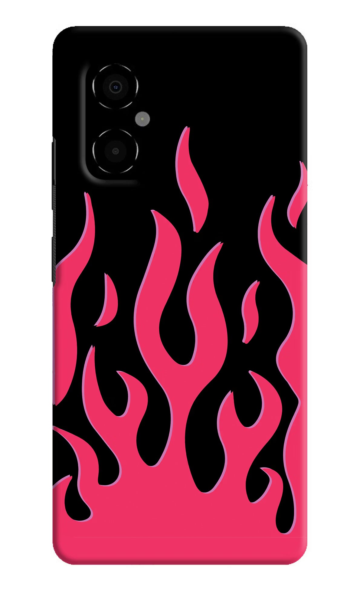 Fire Flames Poco M4 5G Hard Case Back Cover by Casekaro