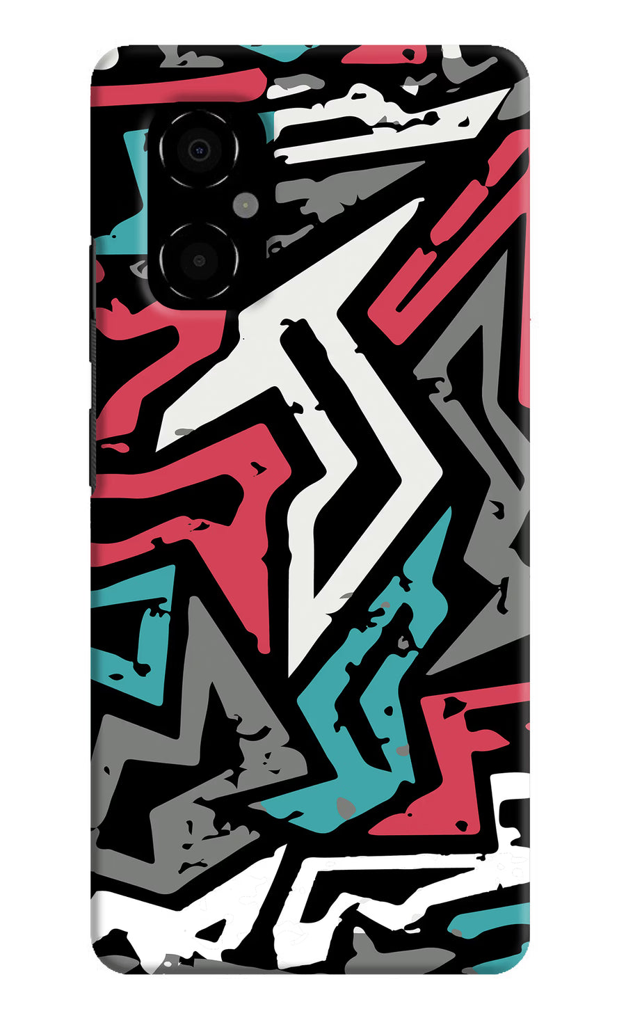 Geometric Graffiti Poco M4 5G Back Cover, Hard case