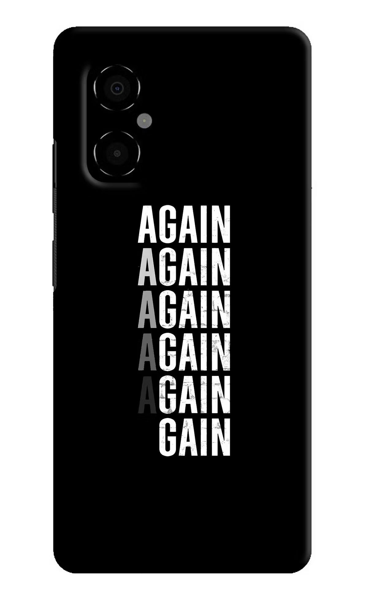 Again Again Gain Poco M4 5G Hard Case Back Cover by Casekaro