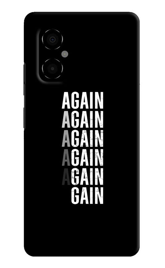 Again Again Gain Poco M4 5G Hard Case Back Cover by Casekaro