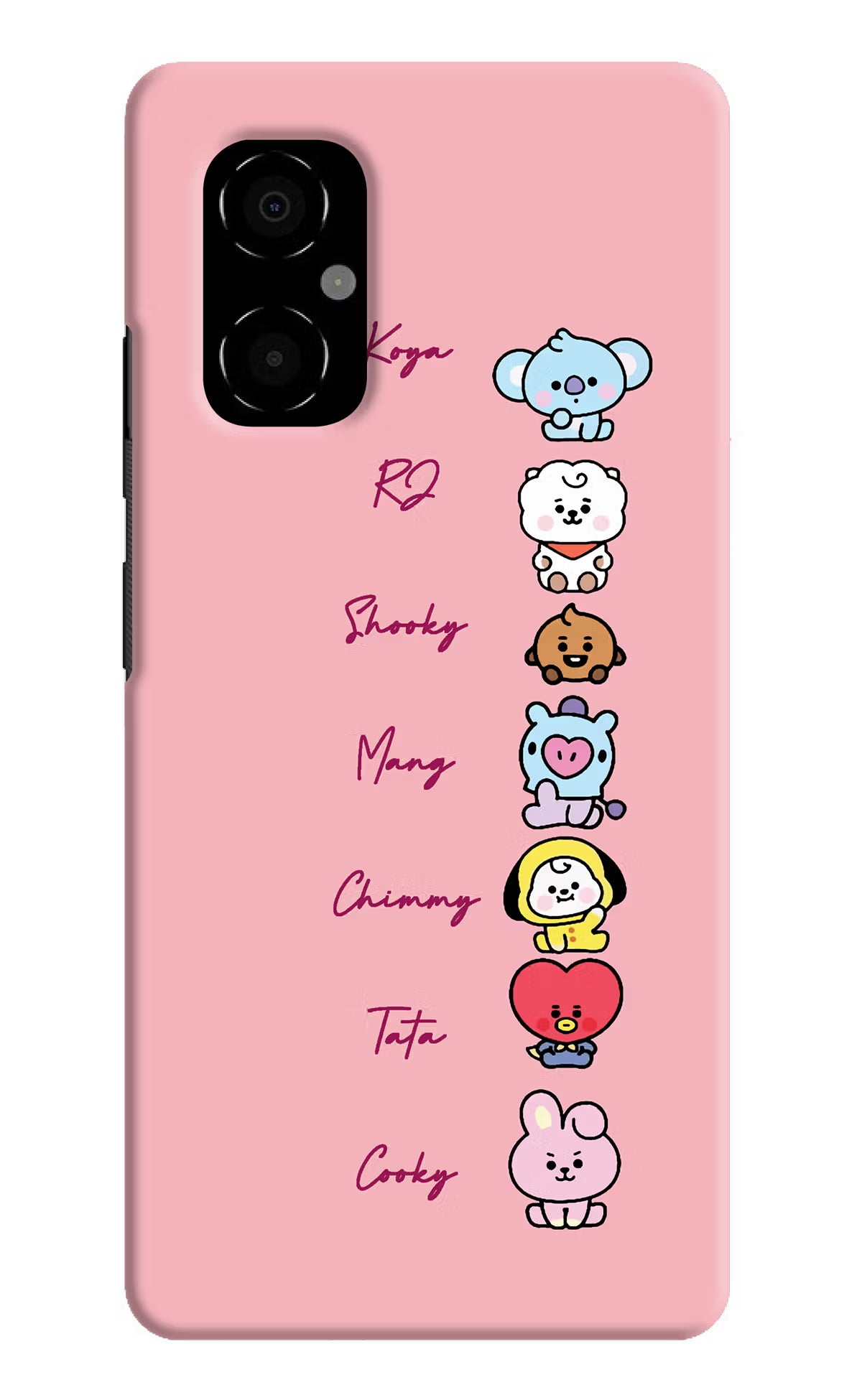 BTS names Poco M4 5G Hard Case Back Cover by Casekaro