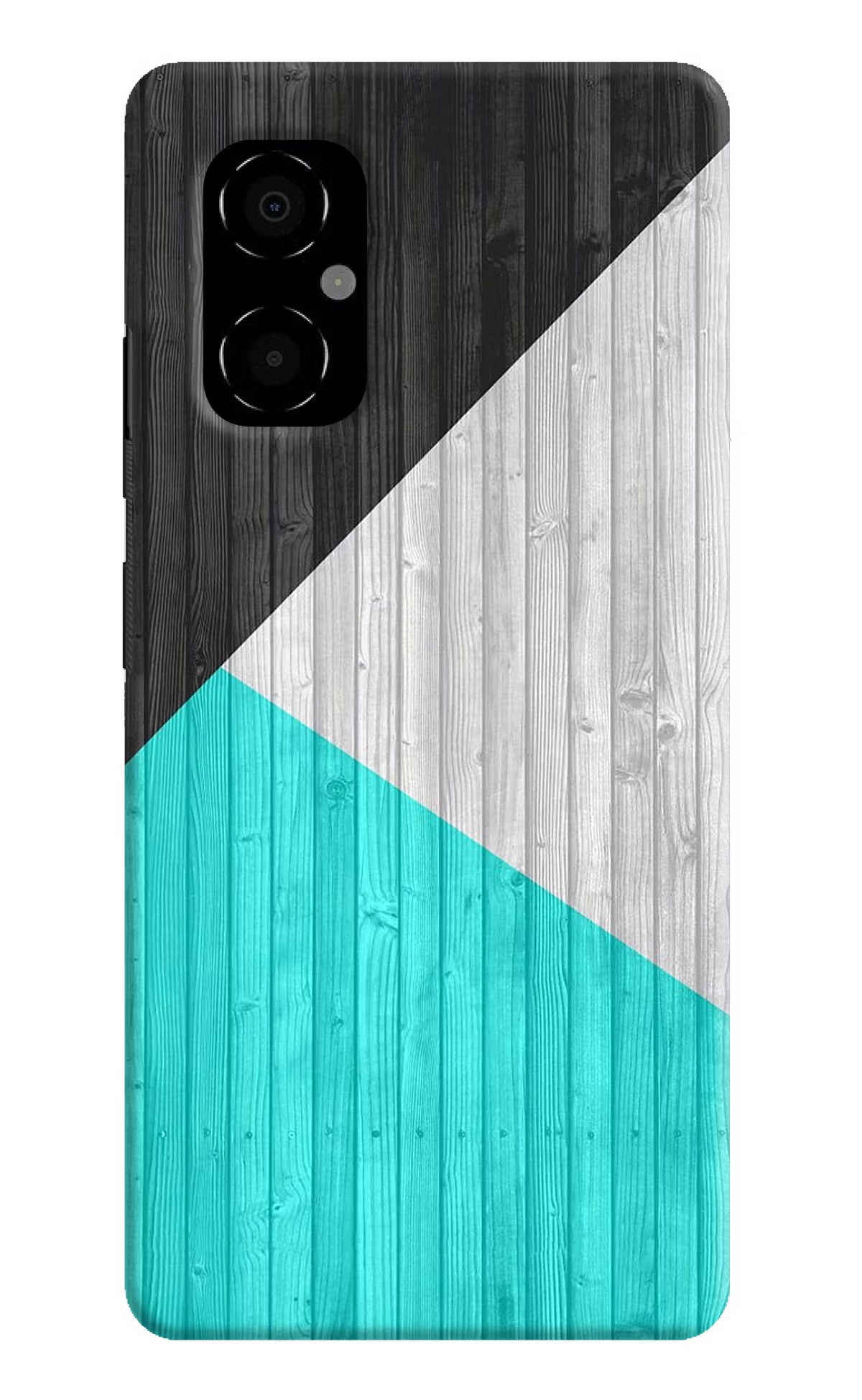 Wooden Abstract Poco M4 5G Hard Case Back Cover by Casekaro