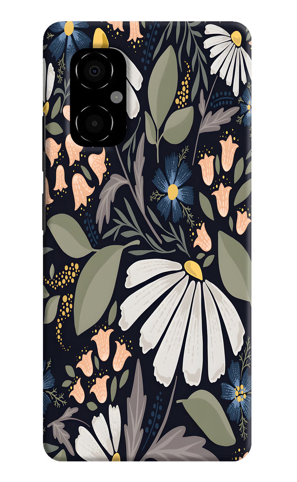 Flowers Art Poco M4 5G Hard Case Back Cover by Casekaro