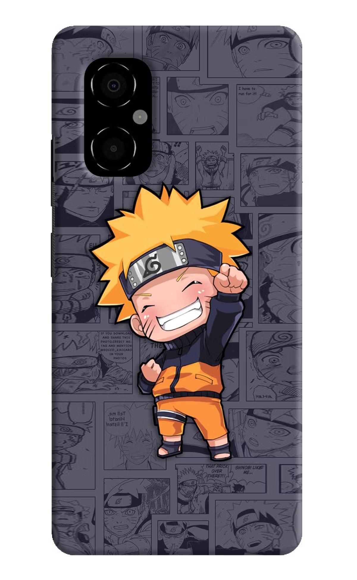 Chota Naruto Poco M4 5G Hard Case Back Cover by Casekaro