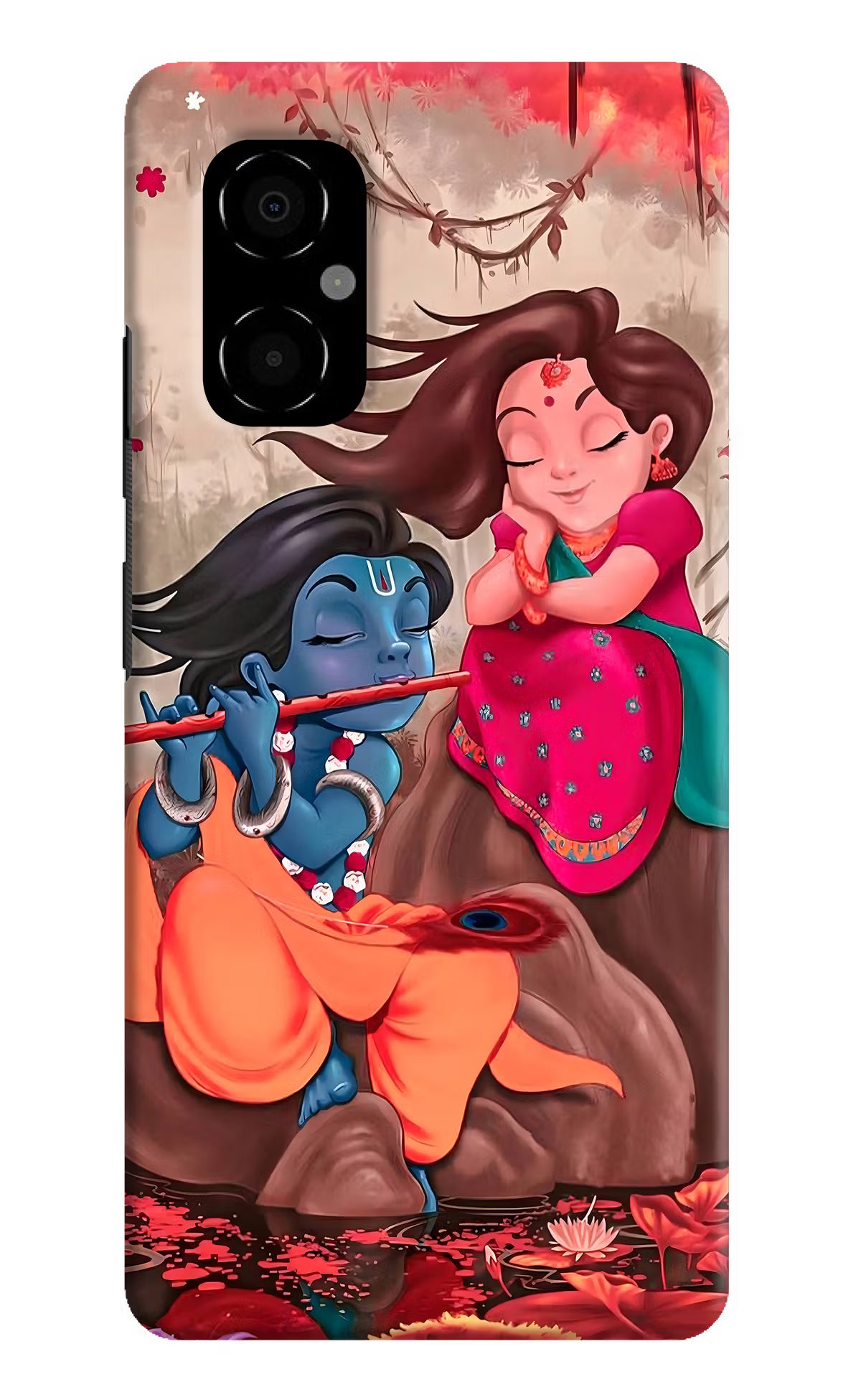 Radhe Krishna Poco M4 5G Hard Case Back Cover by Casekaro