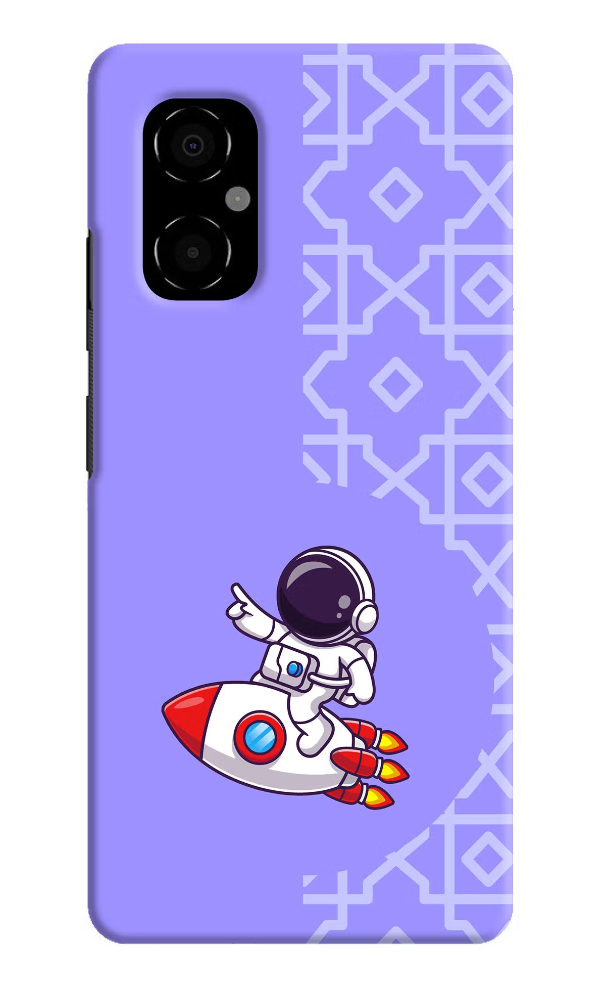 Cute Astronaut Poco M4 5G Hard Case Back Cover by Casekaro