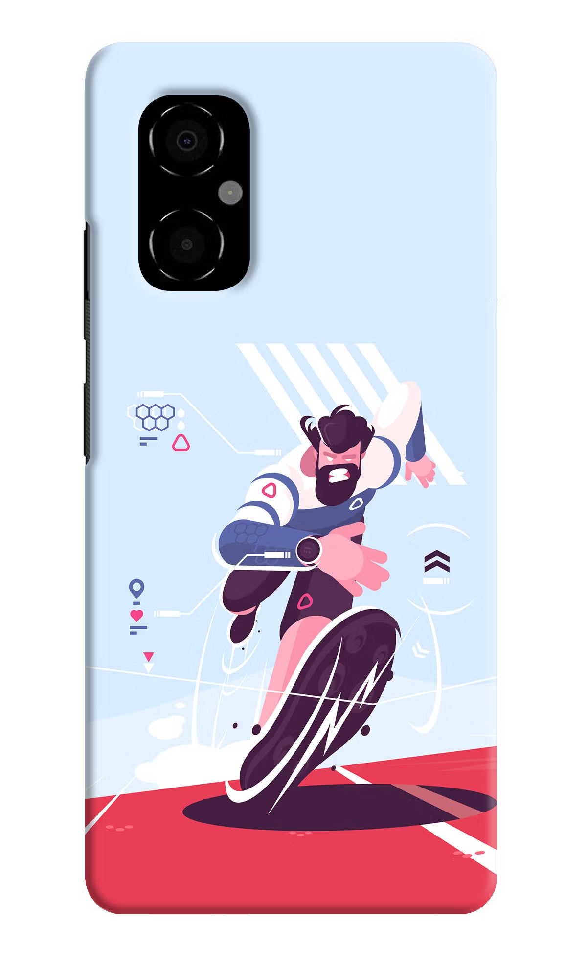 Run Pro Poco M4 5G Hard Case Back Cover by Casekaro