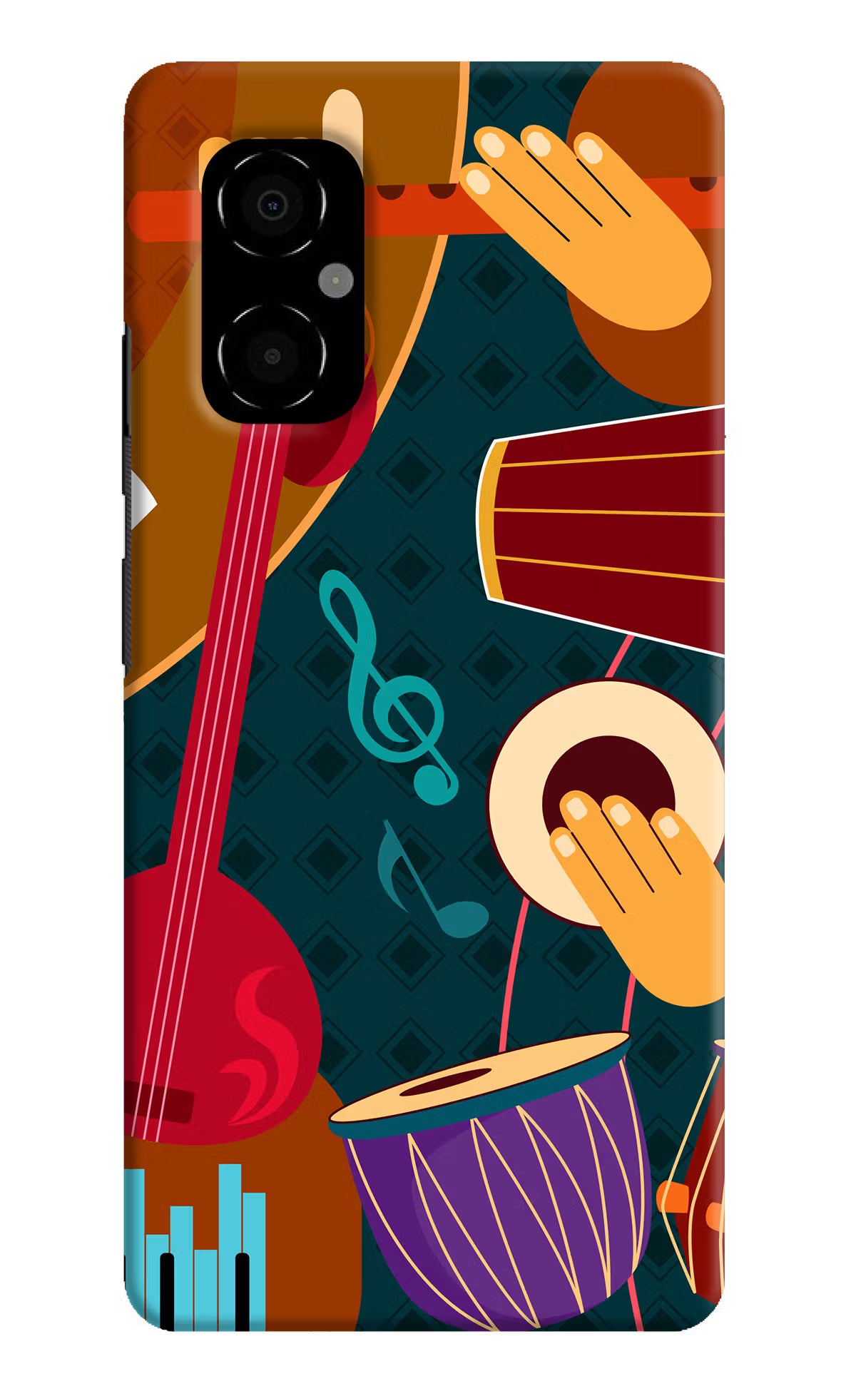 Music Instrument Poco M4 5G Hard Case Back Cover by Casekaro
