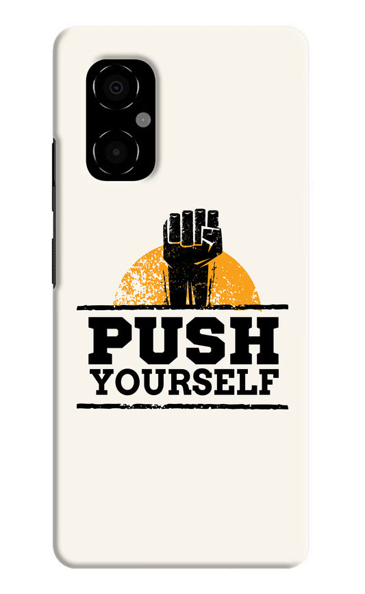 Push Yourself Poco M4 5G Hard Case Back Cover by Casekaro