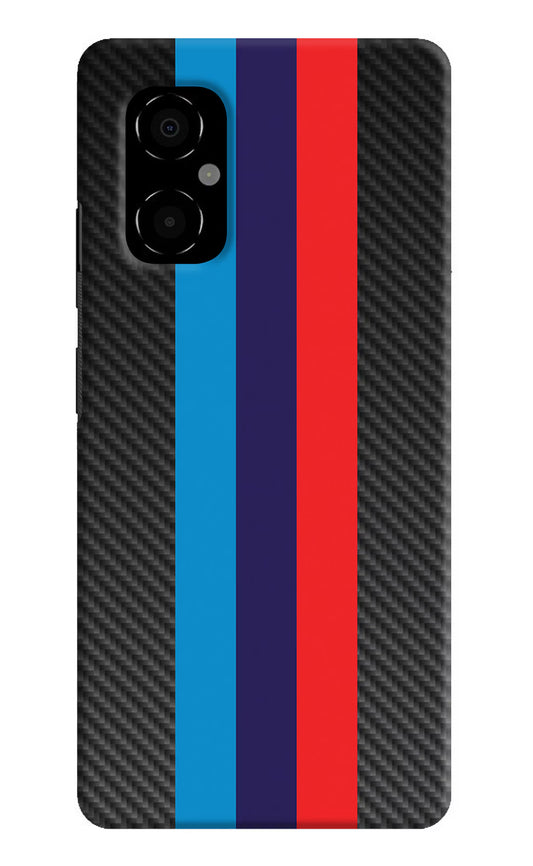 BMW Stripes Pattern Poco M4 5G Hard Case Back Cover by Casekaro