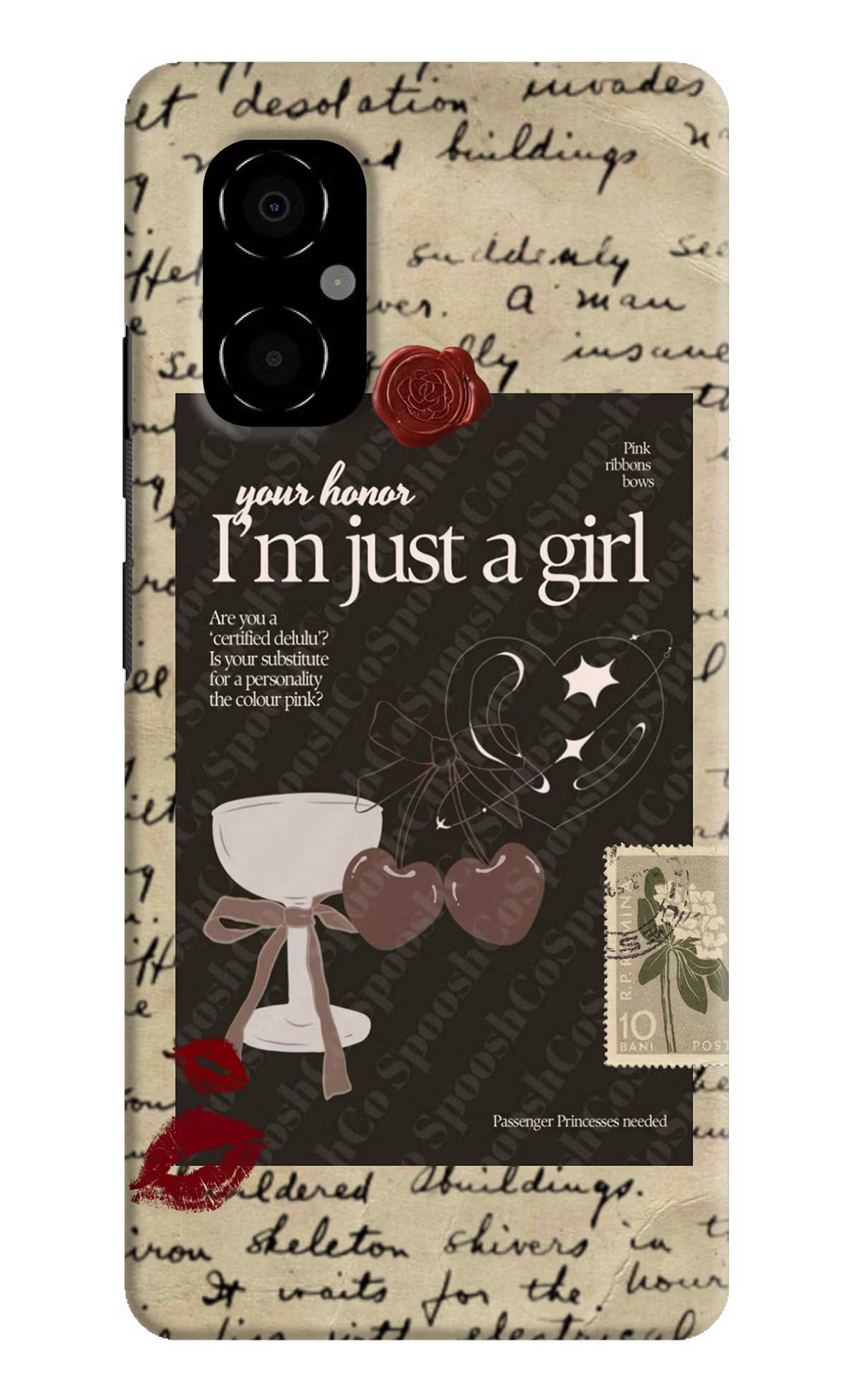 I am just a girl Poco M4 5G Hard Case Back Cover by Casekaro