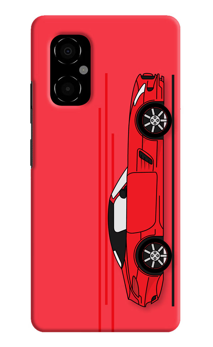 Red Velocity Poco M4 5G Back Cover, Hard case