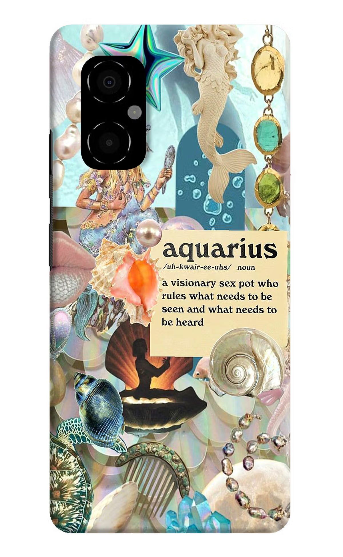 Aquarius Zodiac Poco M4 5G Hard Case Back Cover by Casekaro