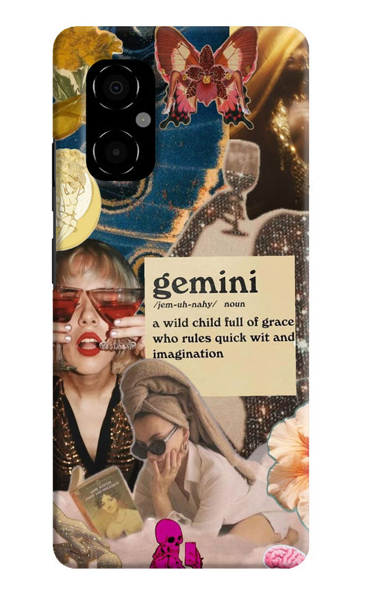 Gemini Zodiac Poco M4 5G Hard Case Back Cover by Casekaro