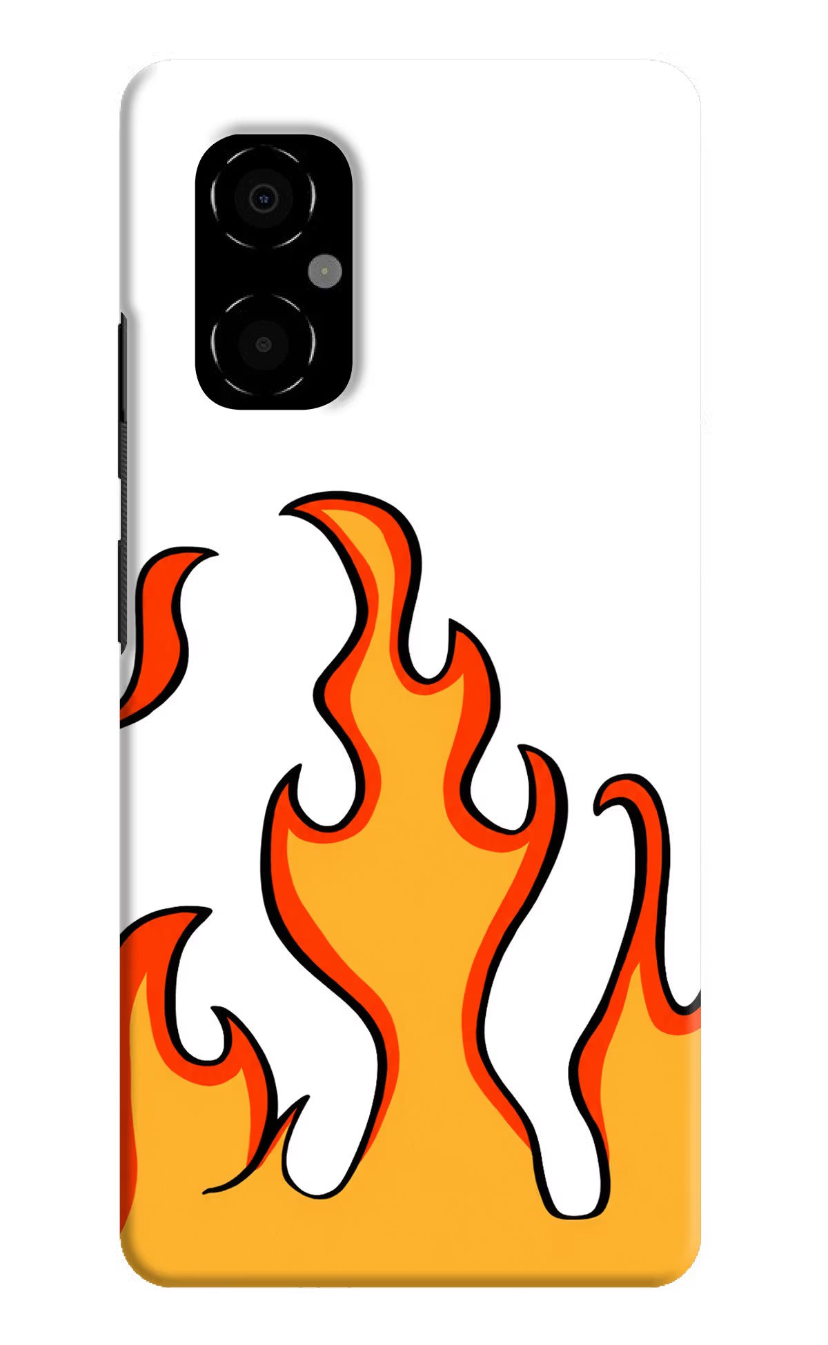 Fired Up – White Poco M4 5G Hard Case Back Cover by Casekaro