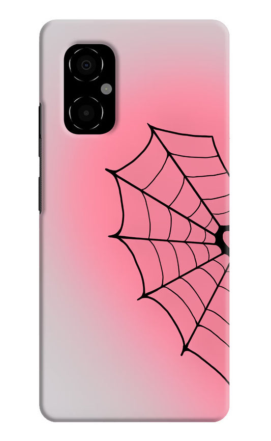 Pink Web Poco M4 5G Hard Case Back Cover by Casekaro