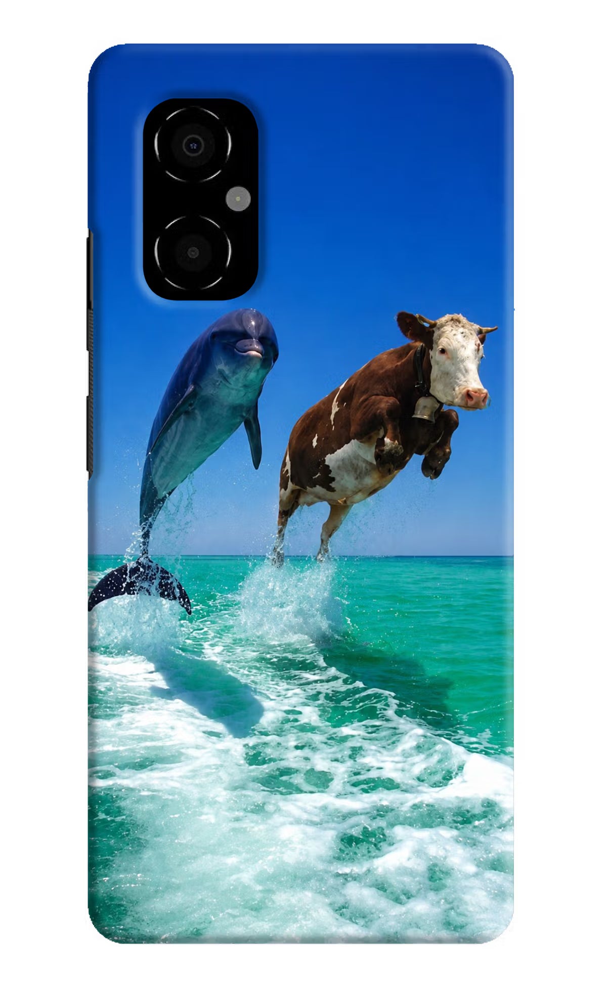 Dolphin vs Cow Poco M4 5G Back Cover