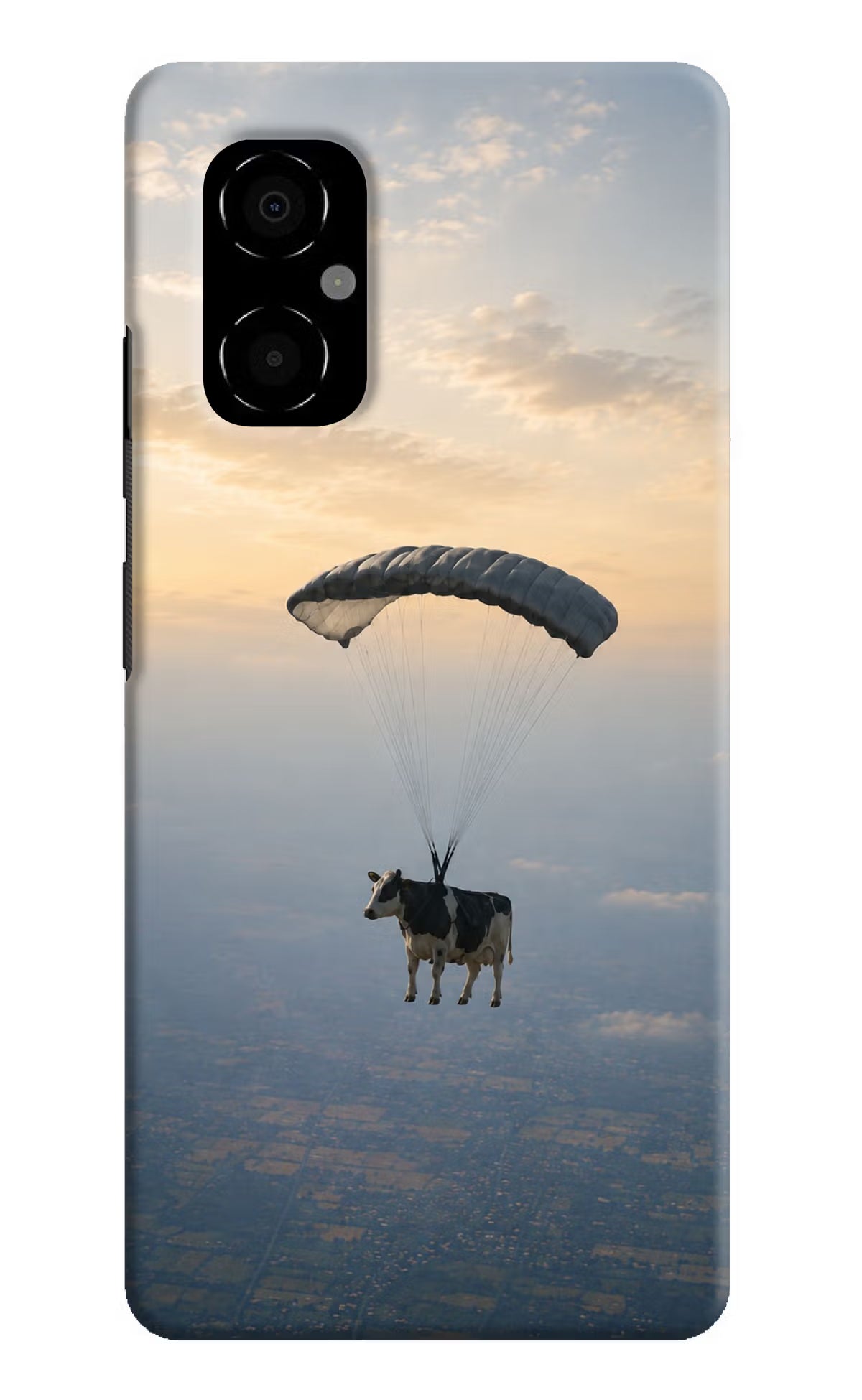 Skydiving Cow Poco M4 5G Back Cover
