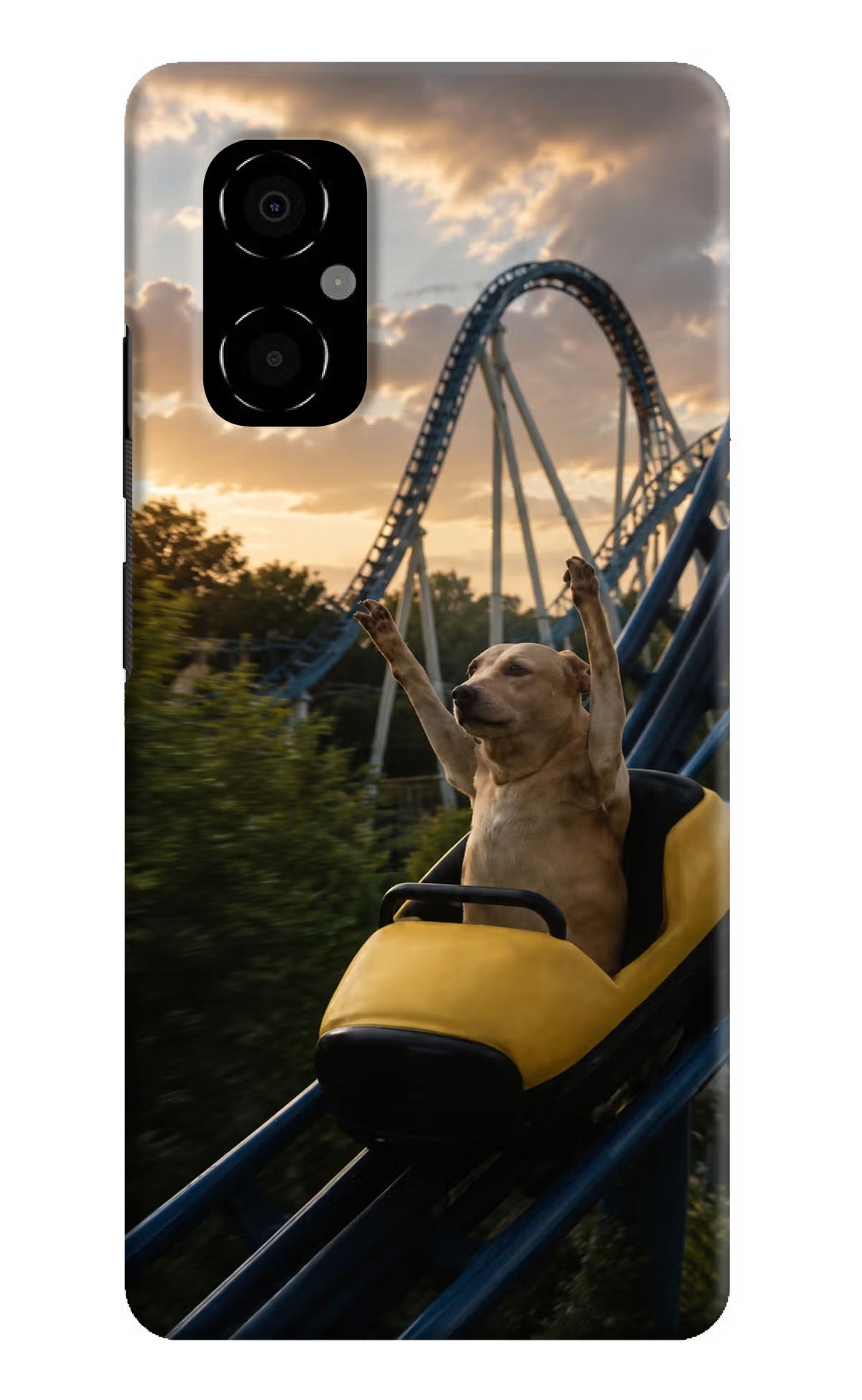 Rollercoaster Dog Poco M4 5G Back Cover