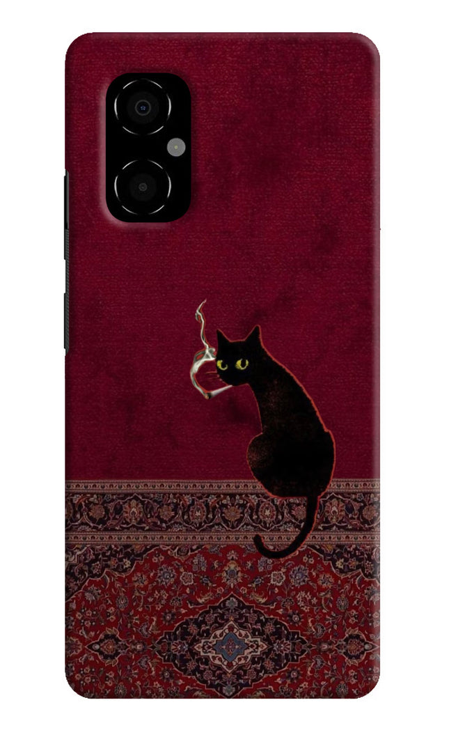 Midnight Cat Poco M4 5G Hard Case Back Cover by Casekaro