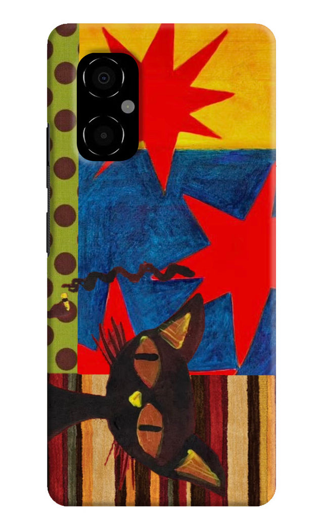 Pop Cat Poco M4 5G Hard Case Back Cover by Casekaro