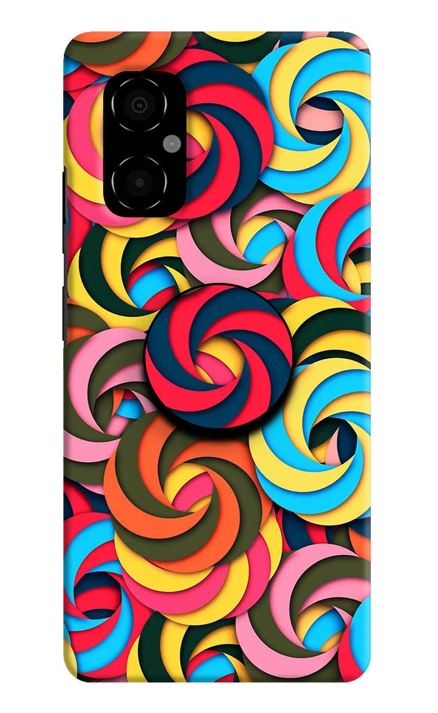 Spiral Pattern Poco M4 5G Pop Case, Hard case