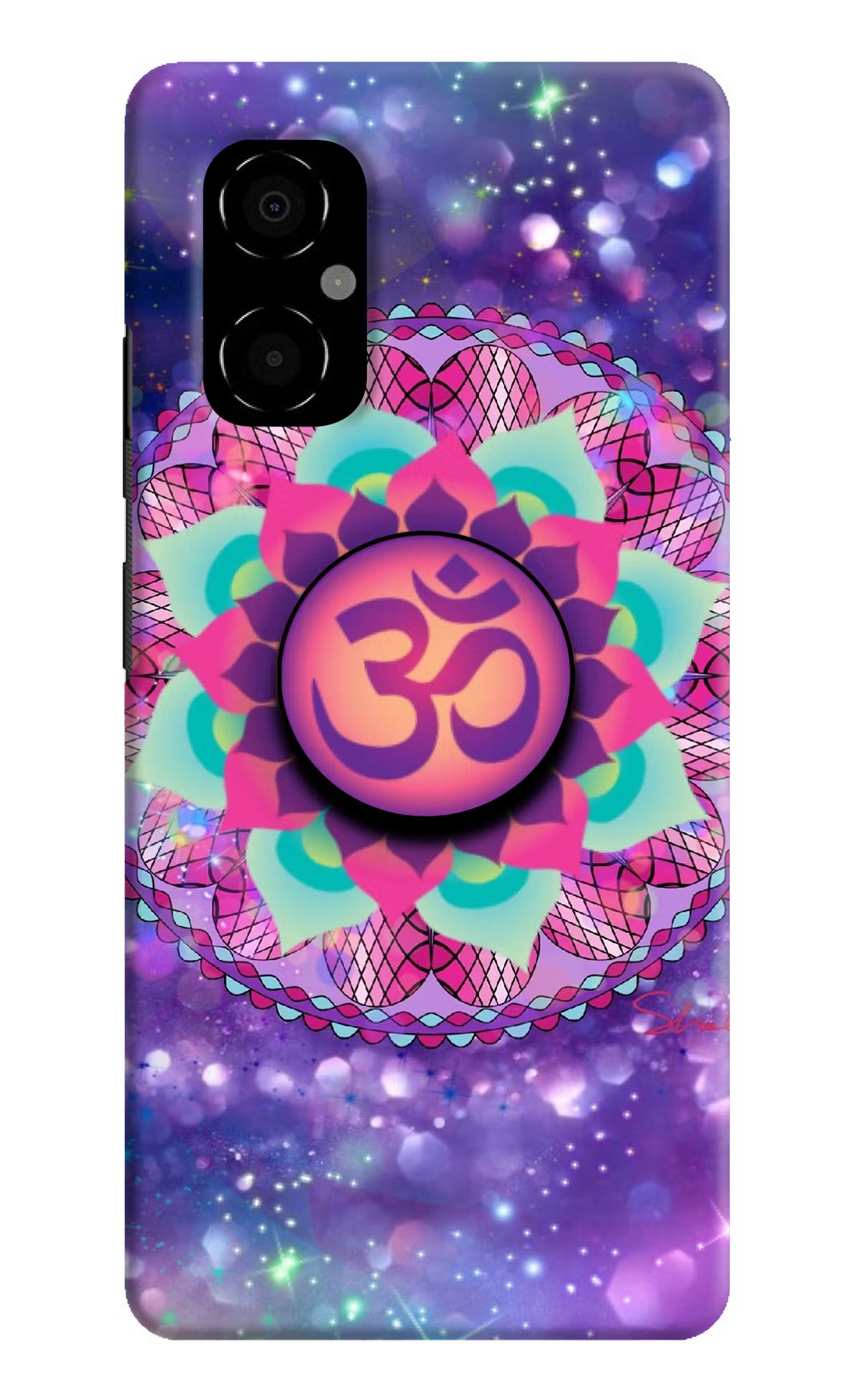 Om Purple Poco M4 5G Pop Case by Casekaro