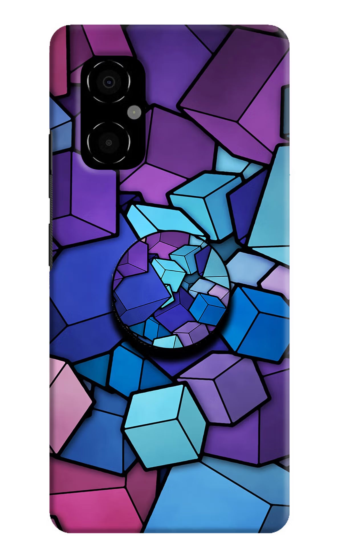 Cubic Abstract Poco M4 5G Pop Case by Casekaro
