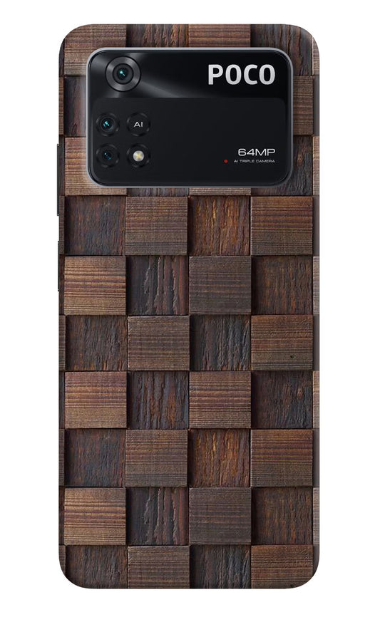 Wooden Cube Design Poco M4 Pro 4G Back Cover