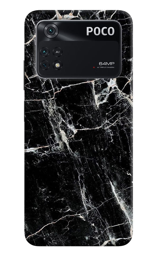 Black Marble Texture Poco M4 Pro 4G Back Cover