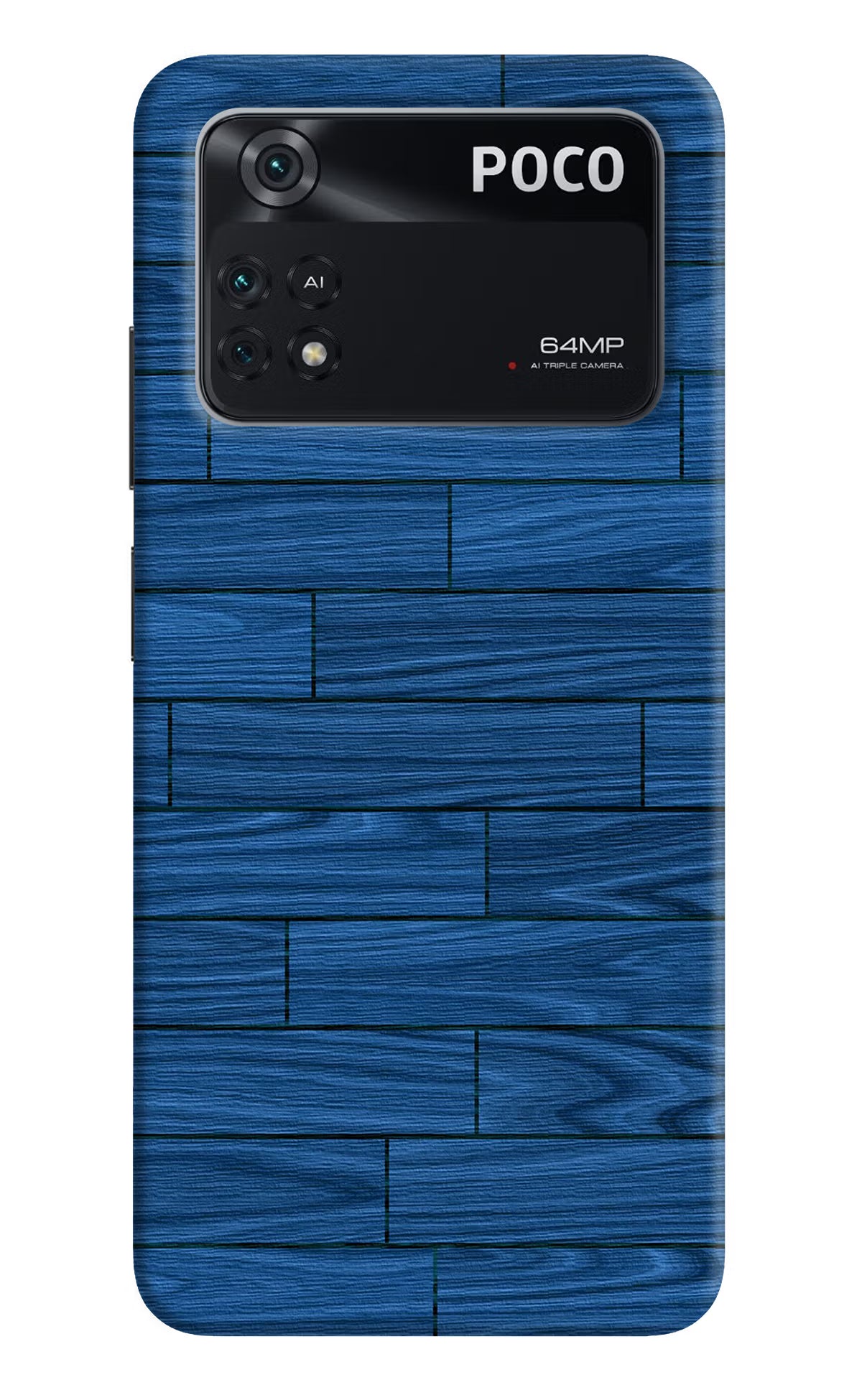Wooden Texture Poco M4 Pro 4G Back Cover