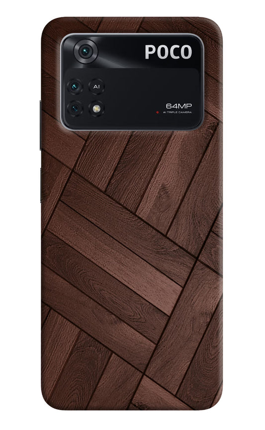 Wooden Texture Design Poco M4 Pro 4G Back Cover