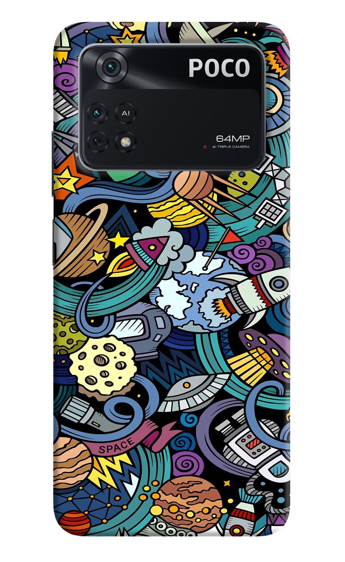 Space Abstract Poco M4 Pro 4G Back Cover