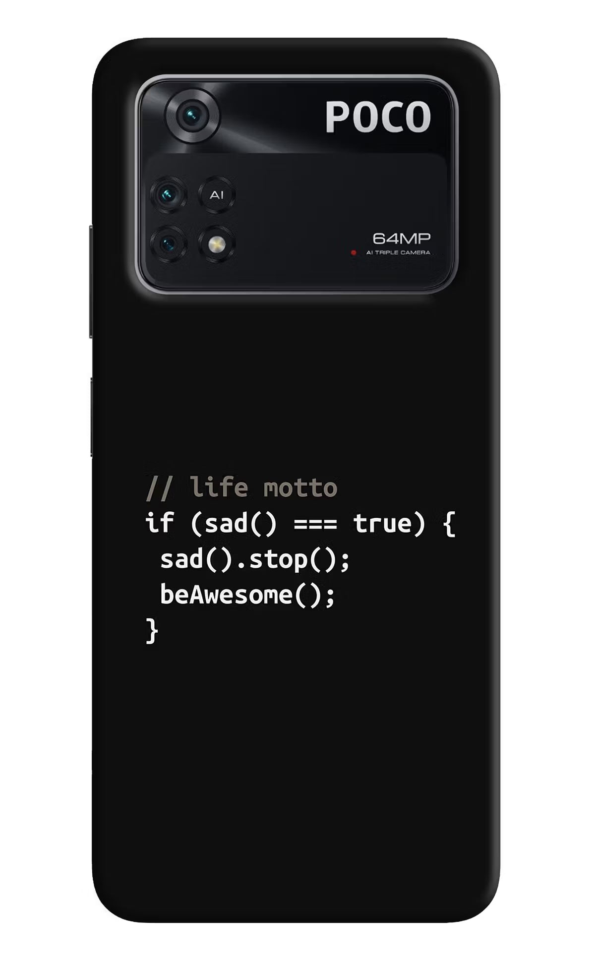 Life Motto Code Poco M4 Pro 4G Back Cover
