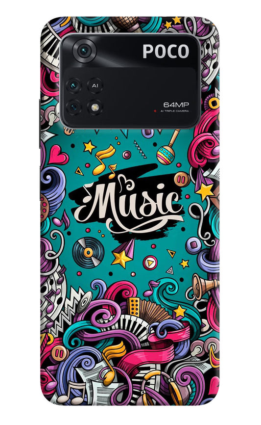 Music Graffiti Poco M4 Pro 4G Back Cover