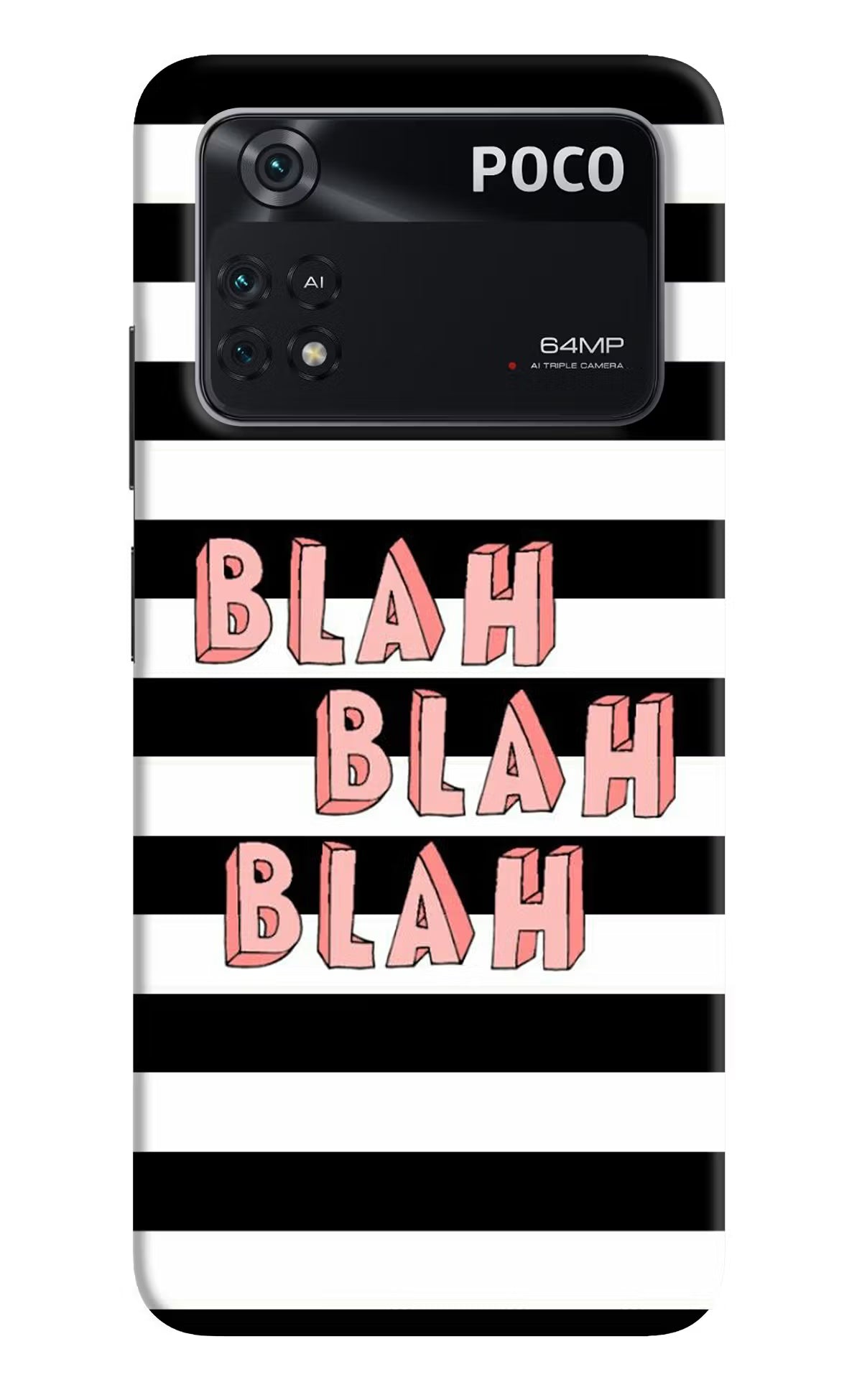 Blah Blah Blah Poco M4 Pro 4G Back Cover