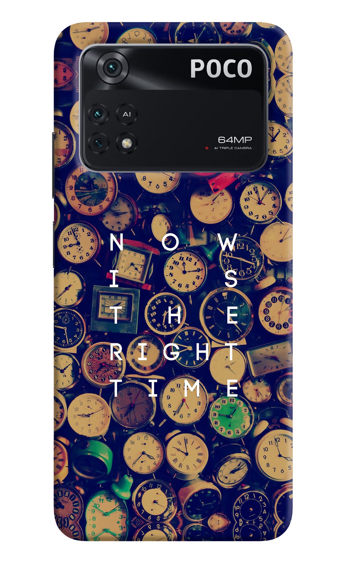 Now is the Right Time Quote Poco M4 Pro 4G Back Cover