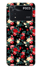 Rose Pattern Poco M4 Pro 4G Back Cover