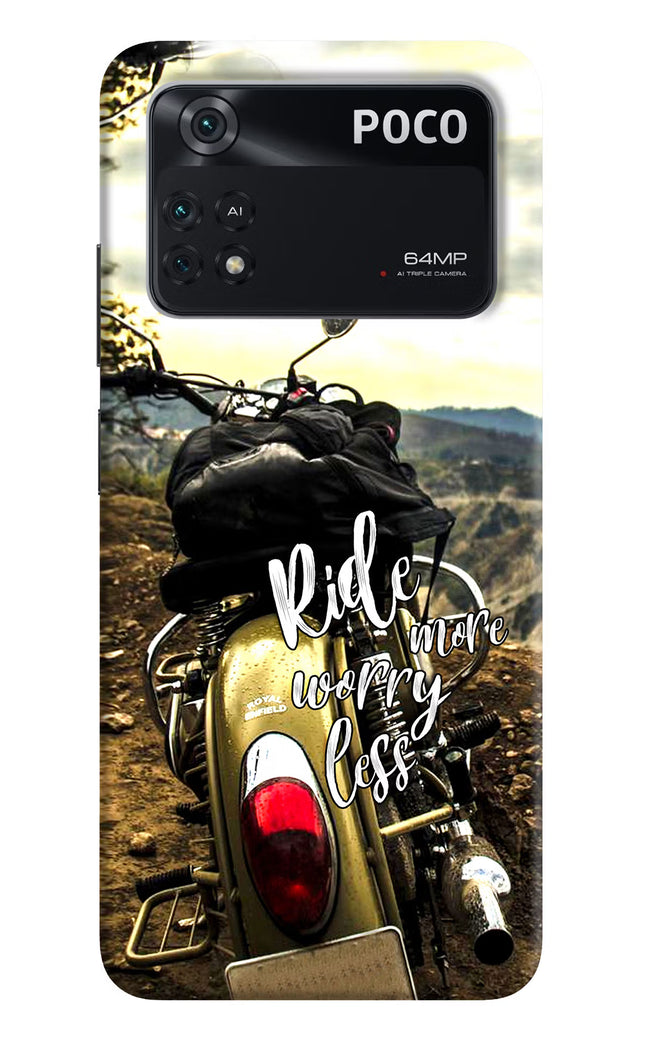 Ride More Worry Less Poco M4 Pro 4G Back Cover