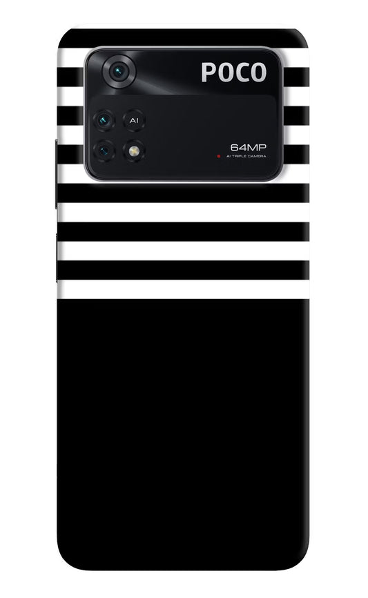 Black and White Print Poco M4 Pro 4G Back Cover