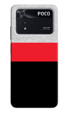 Tri Color Pattern Poco M4 Pro 4G Back Cover