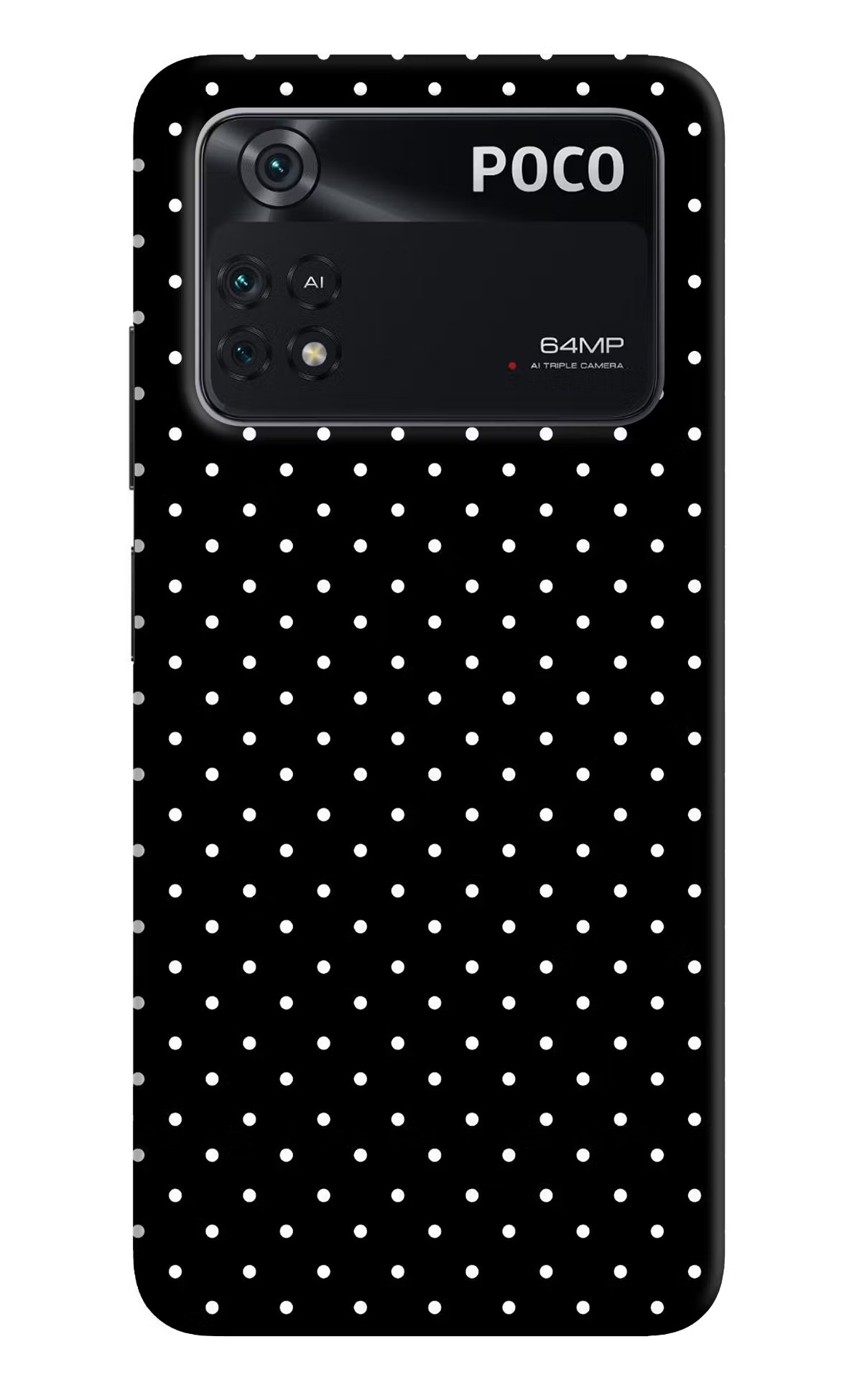 White Dots Poco M4 Pro 4G Back Cover