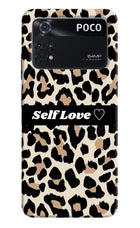 Leopard Print Self Love Poco M4 Pro 4G Back Cover