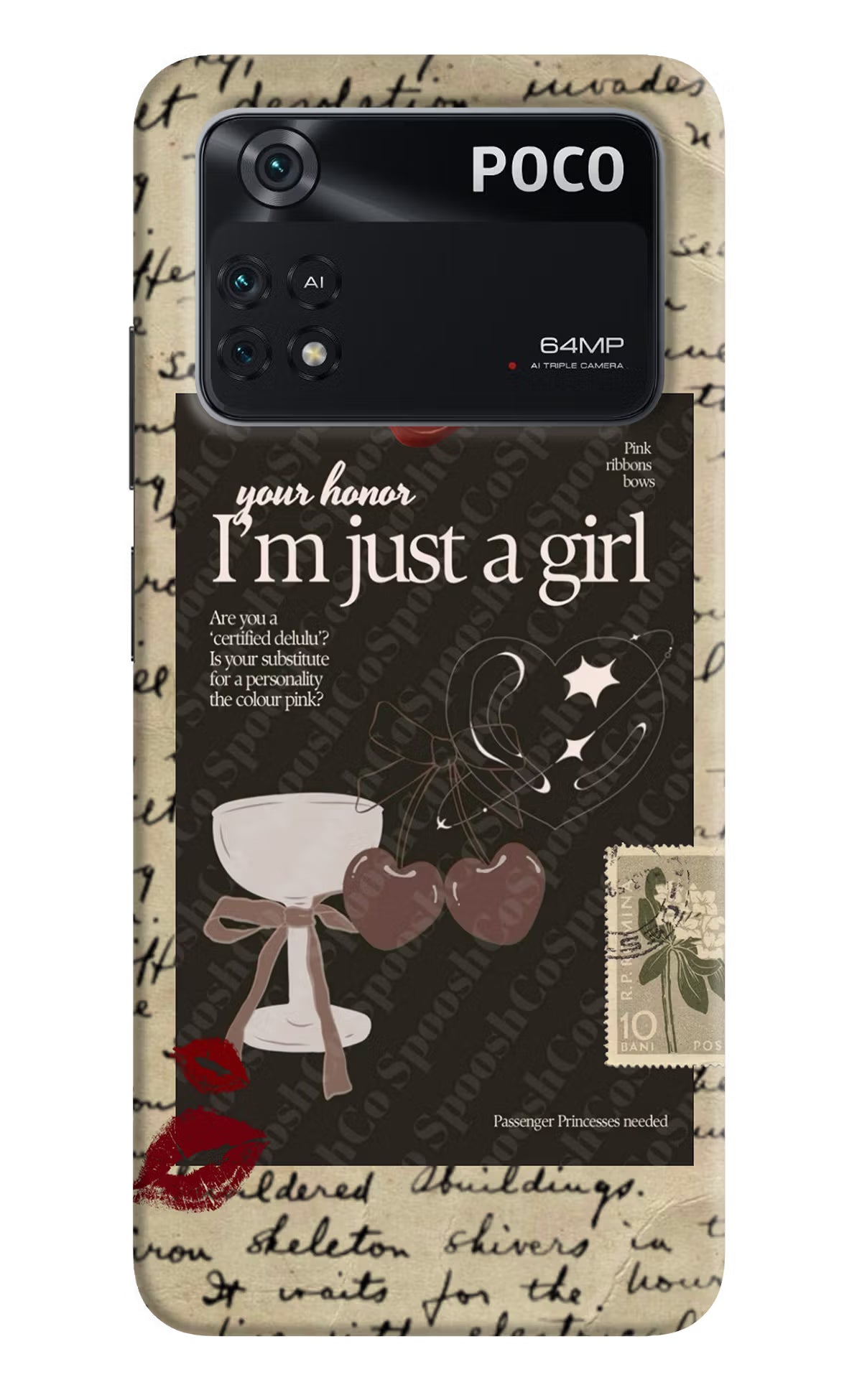 I am just a girl Poco M4 Pro 4G Back Cover