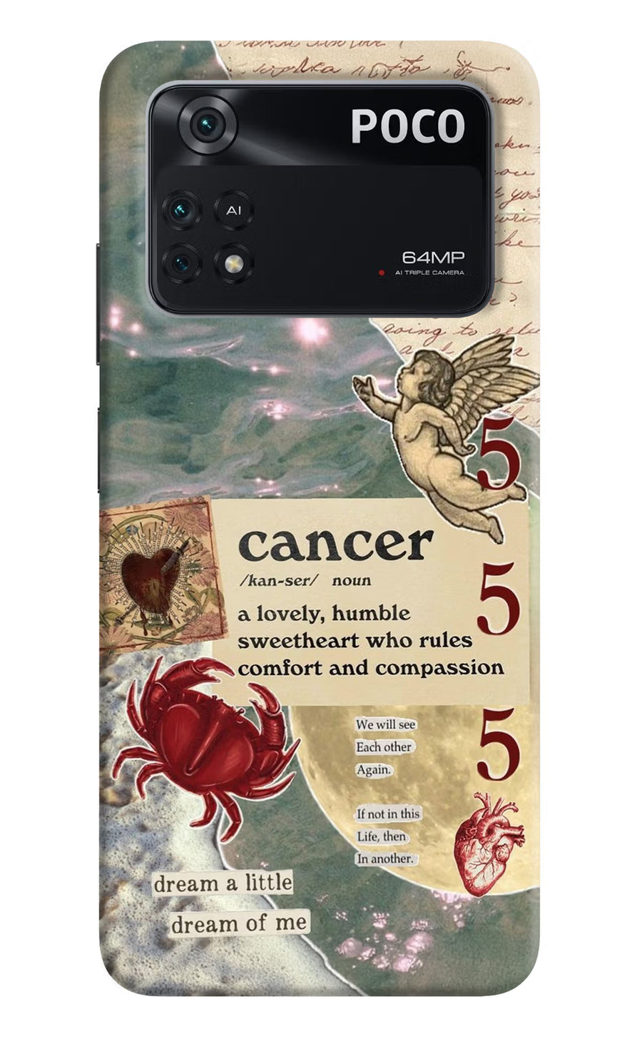 Cancer Zodiac Poco M4 Pro 4G Back Cover, Hard case