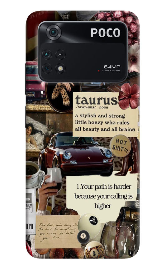 Taurus Zodiac Poco M4 Pro 4G Back Cover