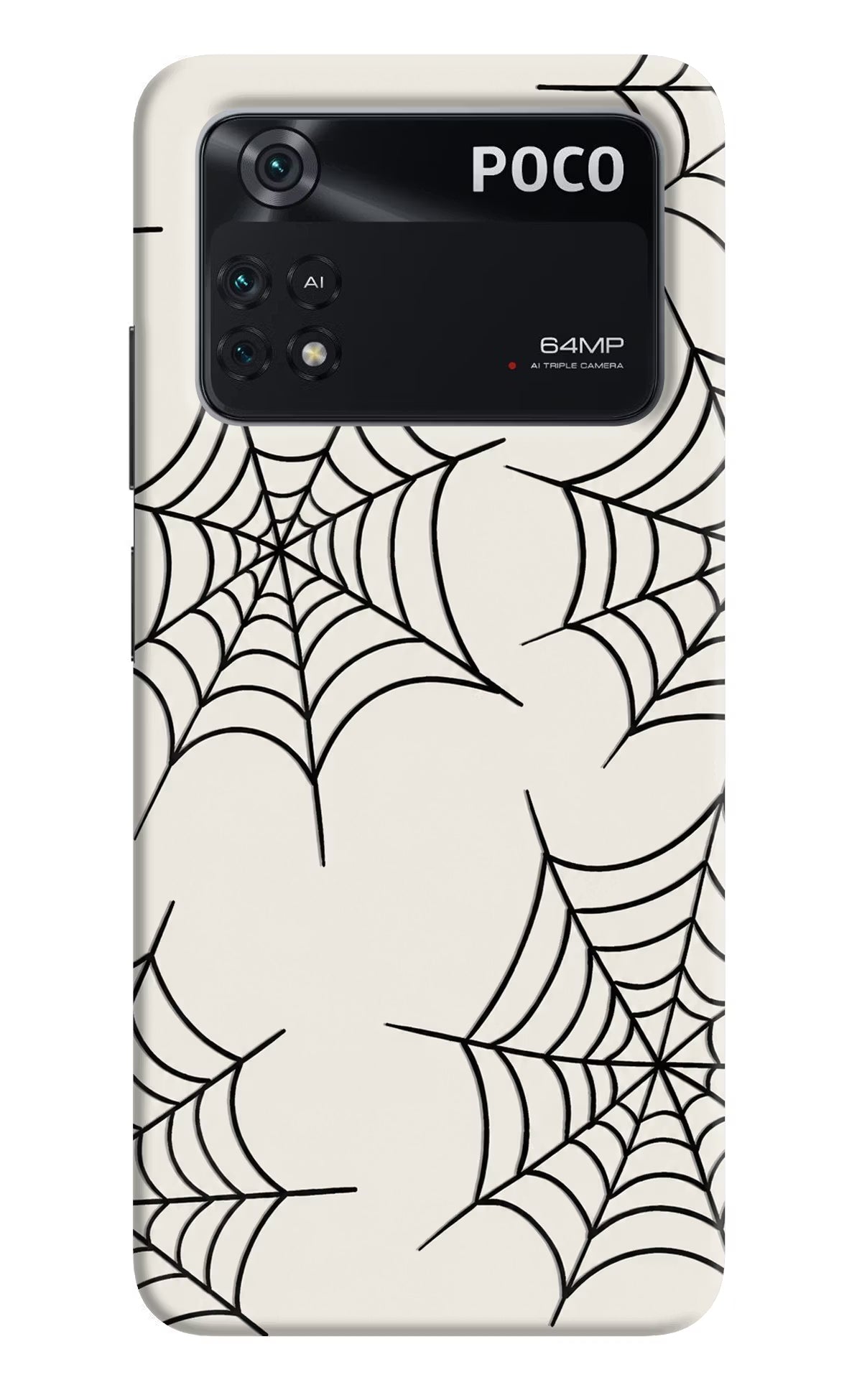 Spider Web Poco M4 Pro 4G Back Cover